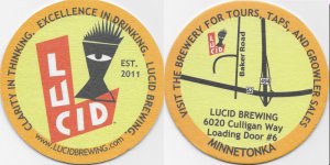 beer coaster from Lupine Brewing Co. ( MN-LUCD-4 )