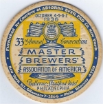 beer coaster from Melrose Brewing Co. ( MN-MBAA-1936 )