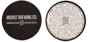 beer coaster from Montgomery Brewing ( MN-MODI-11 )