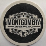 beer coaster from Montgomery Brewing Co. ( MN-MONO-1 )