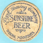 beer coaster from PawPrint Brewery ( MN-PARK-2 )