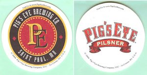 beer coaster from Pitzl, Mathias Brewing Co.  ( MN-PIGE-1 )