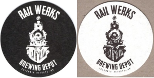 beer coaster from Rapids Brewing Company ( MN-RAIW-1 )