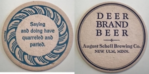 beer coaster from Back Channel Brewing Co. ( MN-SCHE-72 )