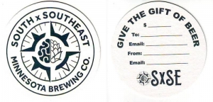 beer coaster from Spilled Grain Brewhouse ( MN-SOUT-1 )