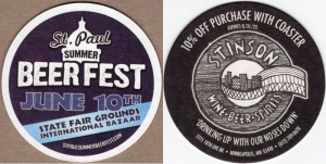 beer coaster from St. Paul Brewing Co. ( MN-STPA-3 )