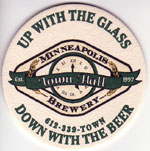 beer coaster from Trader & Trapper Brewing Co., The ( MN-TOWN-1 )