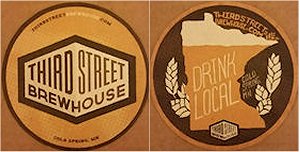 beer coaster from Thousand Lakes Brewing ( MN-TS-3 )