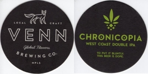 beer coaster from Vine Park Brewing Co ( MN-VENN-4 )