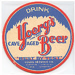 beer coaster from Yoerg Brewing Co. ( MN-YOE-1 )