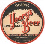 beer coaster from Yoerg Brewing Co. ( MN-YOE-2 )