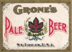 beer label from Hannibal Brewing Co. ( MO-GRON-LAB-3 )