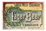 beer label from Spengler Bros. ( MO-SOUT-LAB-2 )