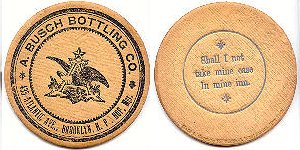 beer coaster from Anheuser-Busch, Inc. ( MO-AB-3080 )