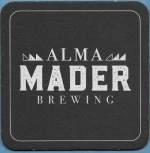 beer coaster from Alpha Brewing Co. ( MO-ALMA-1 )