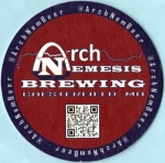 beer coaster from Augusta Brewing ( MO-ARCH-3 )