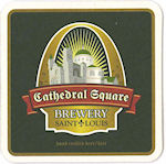 beer coaster from Center Ice Brewery ( MO-CATH-2A )