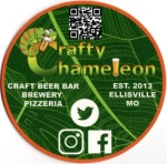 beer coaster from Crane Brewing ( MO-CRAF-1 )