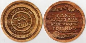 beer coaster from Fringe Beerworks ( MO-FRIE-1 )