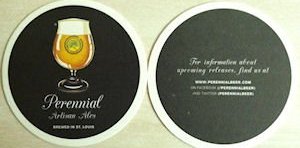 beer coaster from Peter J. Schenk Brewery ( MO-PERE-2 )