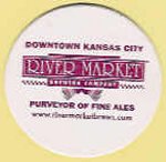 beer coaster from Rochester Brewery ( MO-RIVR-3 )