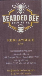 beer business card and similar from BearWaters Brewing Co. ( NC-BEAR-BIZ-1 )