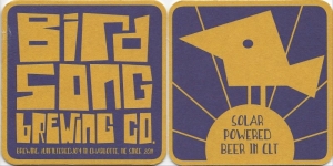 beer coaster from Bite My Cookies (BMC) Brewing Company ( NC-BIRD-4 )