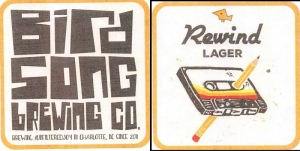 beer coaster from Bite My Cookies (BMC) Brewing Company ( NC-BIRD-5 )