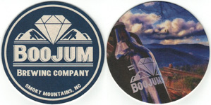 beer coaster from Boondocks Brewing Co. ( NC-BOJM-1 )