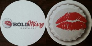 beer coaster from Bombshell Beer Co ( NC-BOLD-1 )