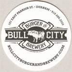 beer coaster from Bull Durham Beer Co. ( NC-BULL-1 )