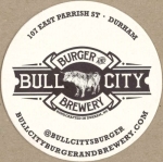 beer coaster from Bull Durham Beer Co. ( NC-BULL-2 )