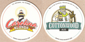 beer coaster from Carolina Brewery ( NC-CRL-7 )