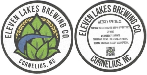 beer coaster from Eurisko Beer Company ( NC-ELEV-6 )