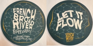 beer coaster from Frog Level Brewing Co. ( NC-FRBR-9 )