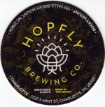 beer coaster from Hoppy Trout Brewing Company ( NC-HOPF-1 )