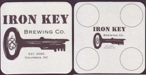 beer coaster from Ironclad Brewing ( NC-IROK-1 )