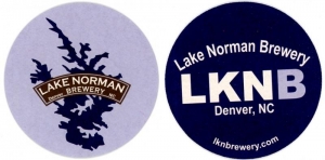 beer coaster from Lake Norman Brewing Co. ( NC-LAKN-1 )