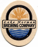 beer coaster from Lake Norman Brewing Company ( NC-LNB-1 )