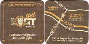 beer coaster from Lost Worlds Brewing ( NC-LOST-2 )