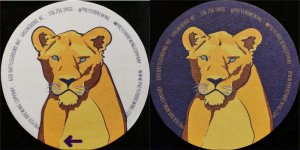 beer coaster from Primal Brewery ( NC-PREY-2 )