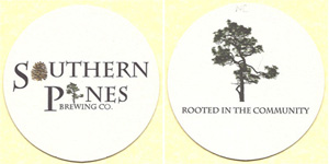 beer coaster from Southern Strain Brewing Company ( NC-SPIN-1 )