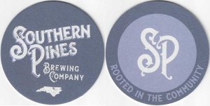 beer coaster from Southern Strain Brewing Company ( NC-SPIN-4 )