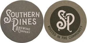 beer coaster from Southern Strain Brewing Company ( NC-SPIN-5 )