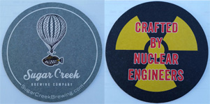 beer coaster from Sweeten Creek Brewing ( NC-SUGC-1 )