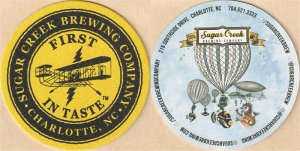 beer coaster from Sweeten Creek Brewing ( NC-SUGC-2 )