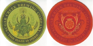 beer coaster from Sweeten Creek Brewing ( NC-SUGC-3 )