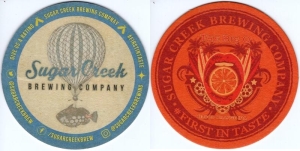 beer coaster from Sweeten Creek Brewing ( NC-SUGC-4 )