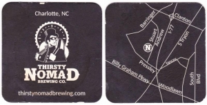 beer coaster from Three Ring Brewing Co ( NC-THNO-3 )