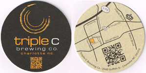 beer coaster from Trophy Brewing Co. ( NC-TRIC-2 )